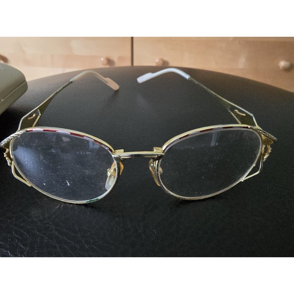 Via Spiga Women's Gold Metal Oval Full Rim Eyeglasses Frame - Picture 5 of 7